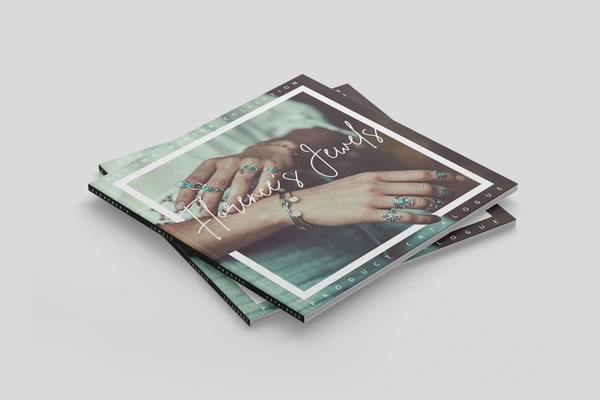 Square perfect bound booklet printing.
