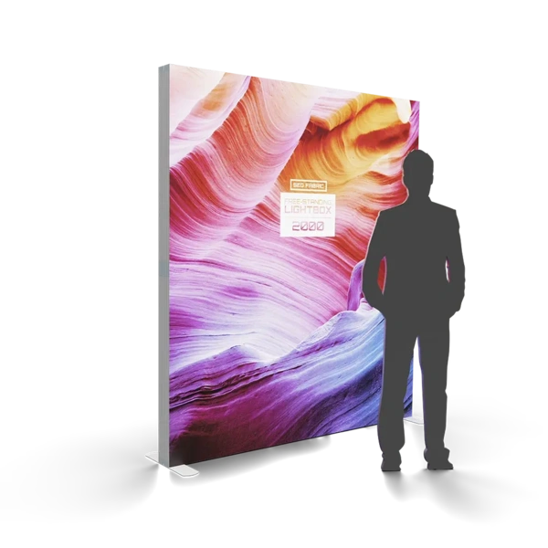 Seg Fabric Free Standing Lightbox - 2000 - Illuminated
